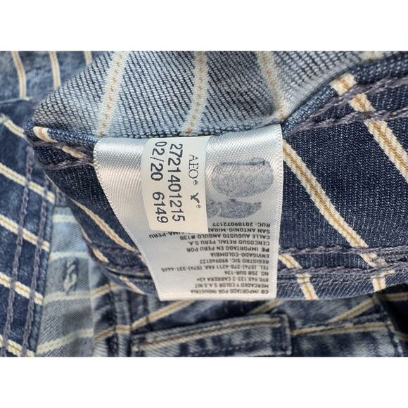 American Eagle Womens Striped Shorts 8 Hi Rise Western Rodeo Cowboy Retro Boho - Picture 7 of 9